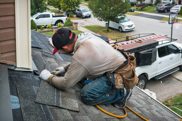 Professional Gutter Repair And Installation technician working in Chardon, OH